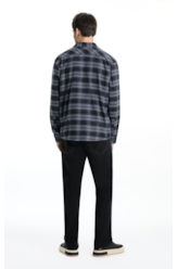 Camisa Xadrez Wool Touch Norway  Xangai Marinho