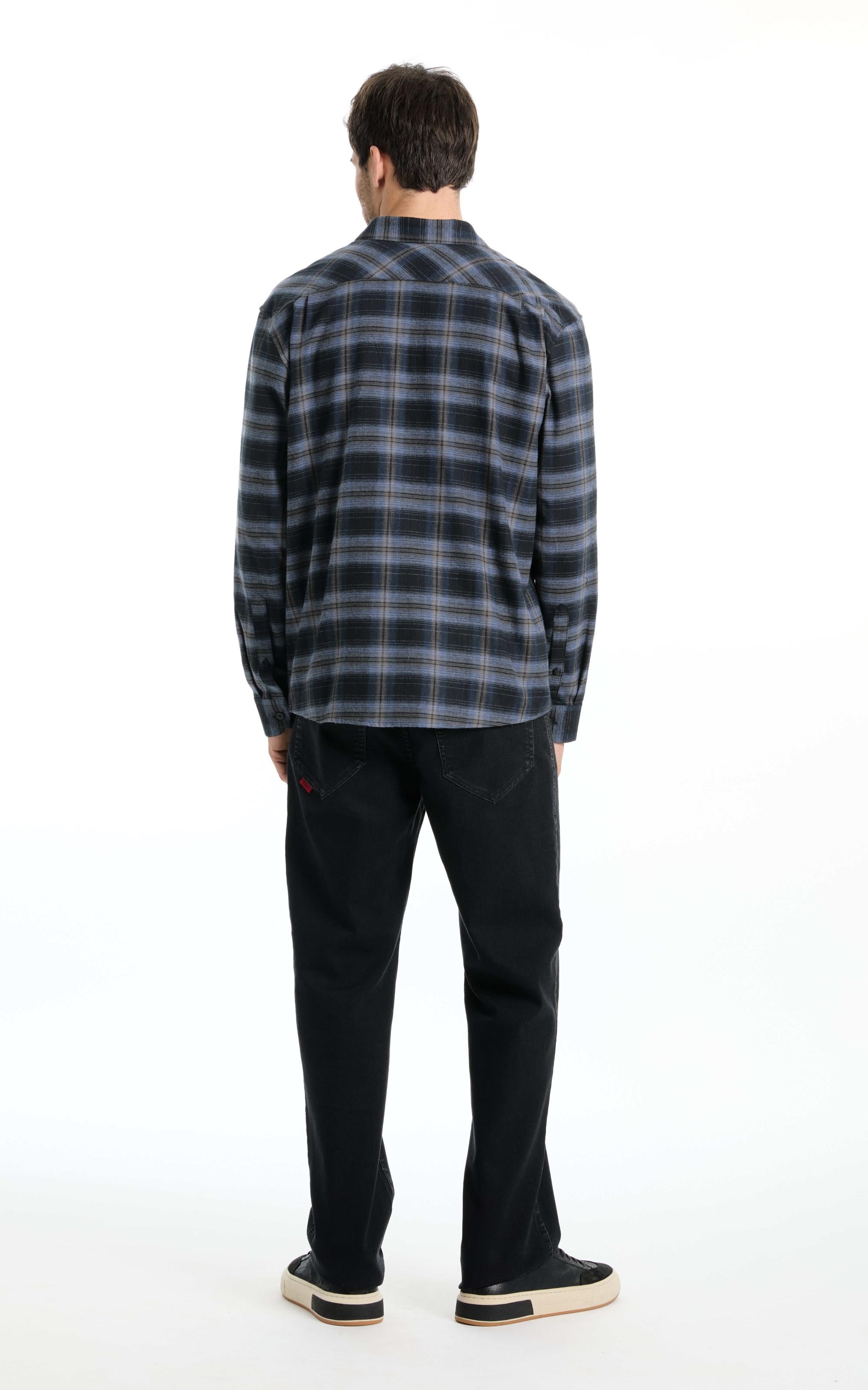 Camisa Xadrez Wool Touch Norway Xangai Marinho