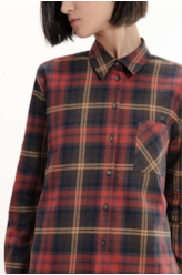 Camisa Xadrez Wool Touch Over Marrom