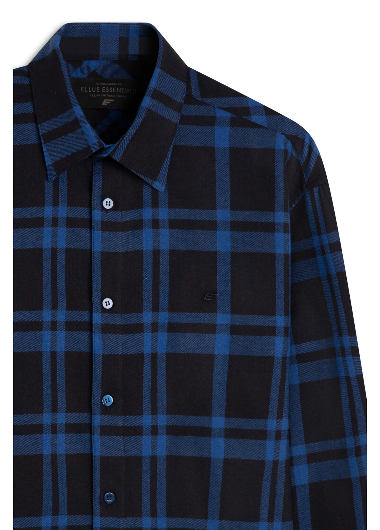 Camisa Xadrez Wool Touch Rembrandt  Irish Azul Bic