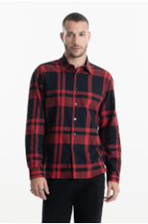 Camisa Xadrez Wool Touch Rembrandt  Irish Vermelho