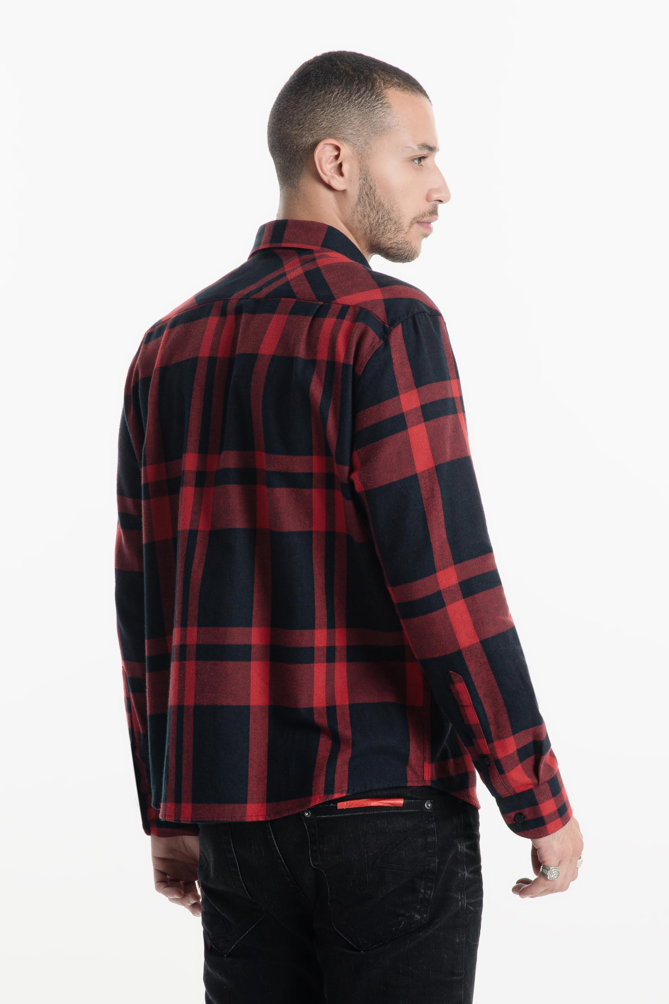 Camisa Xadrez Wool Touch Rembrandt Irish Vermelho