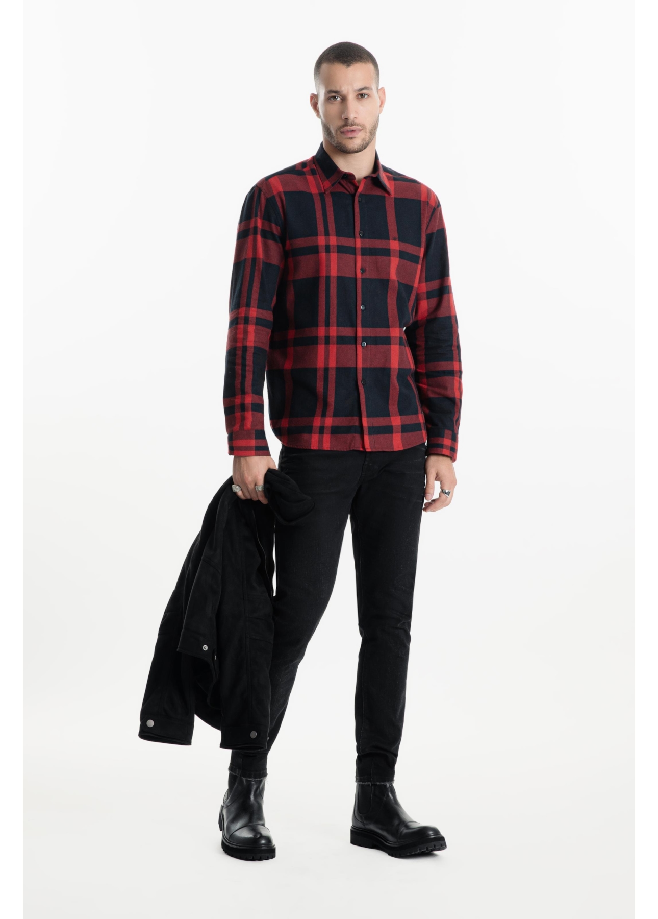 Camisa Xadrez Wool Touch Rembrandt  Irish Vermelho