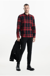 Camisa Xadrez Wool Touch Rembrandt  Irish Vermelho