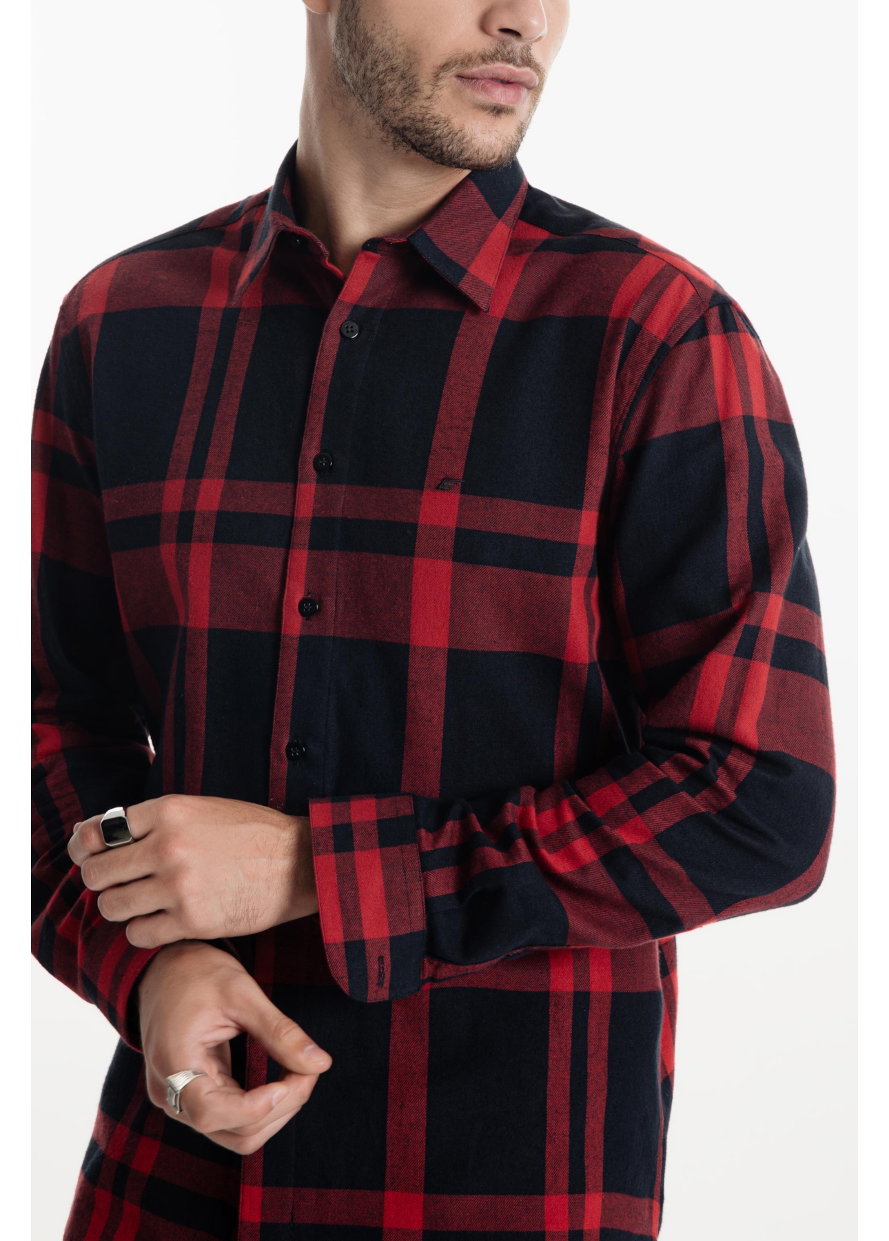Camisa Xadrez Wool Touch Rembrandt  Irish Vermelho