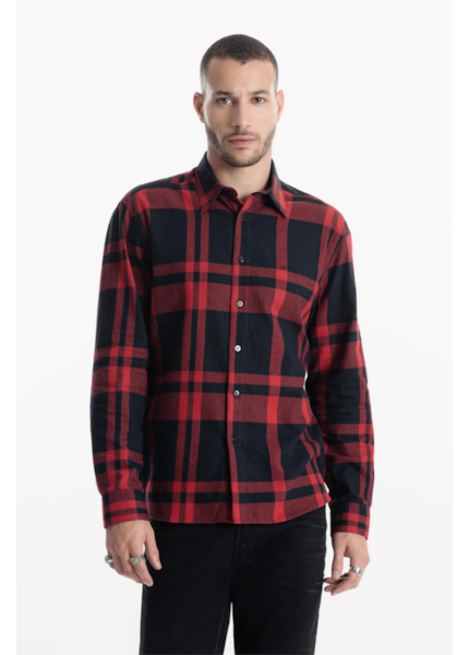 Camisa Xadrez Wool Touch Rembrandt  Irish Vermelho