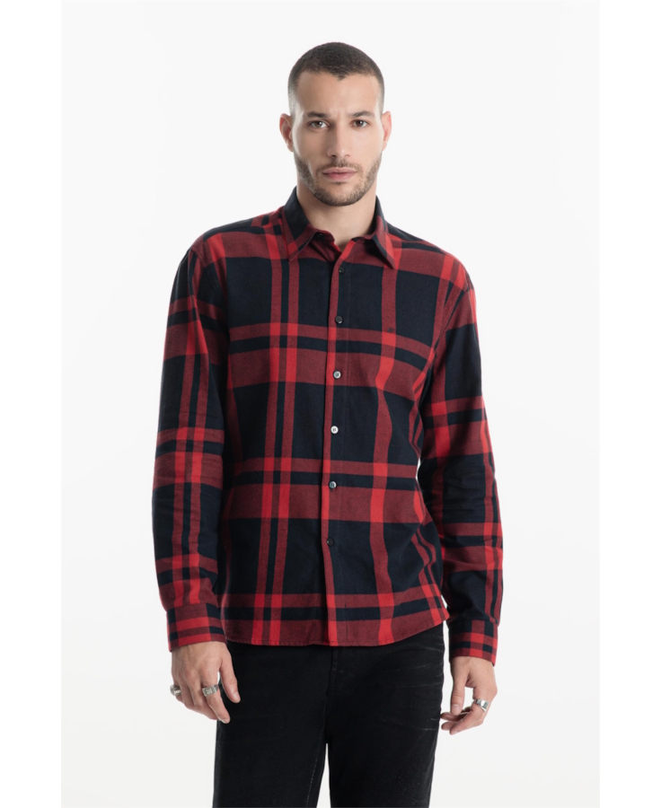 Camisa Xadrez Wool Touch Rembrandt  Irish Vermelho