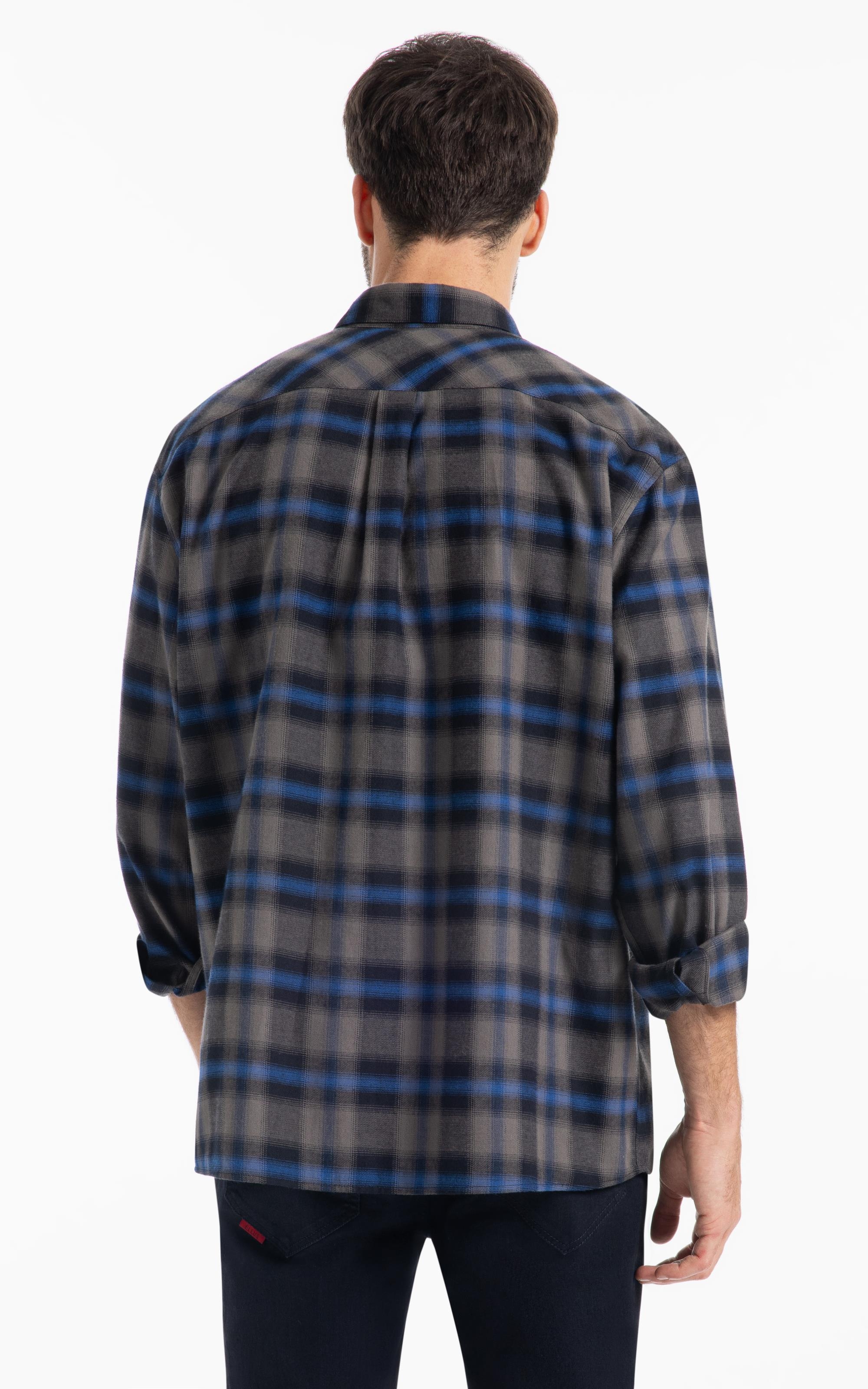Camisa Xadrez Wool Touch Sweden Loose Irish Misty