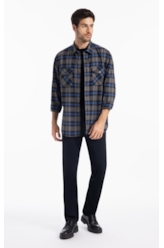 Camisa Xadrez Wool Touch Sweden Loose Irish Misty