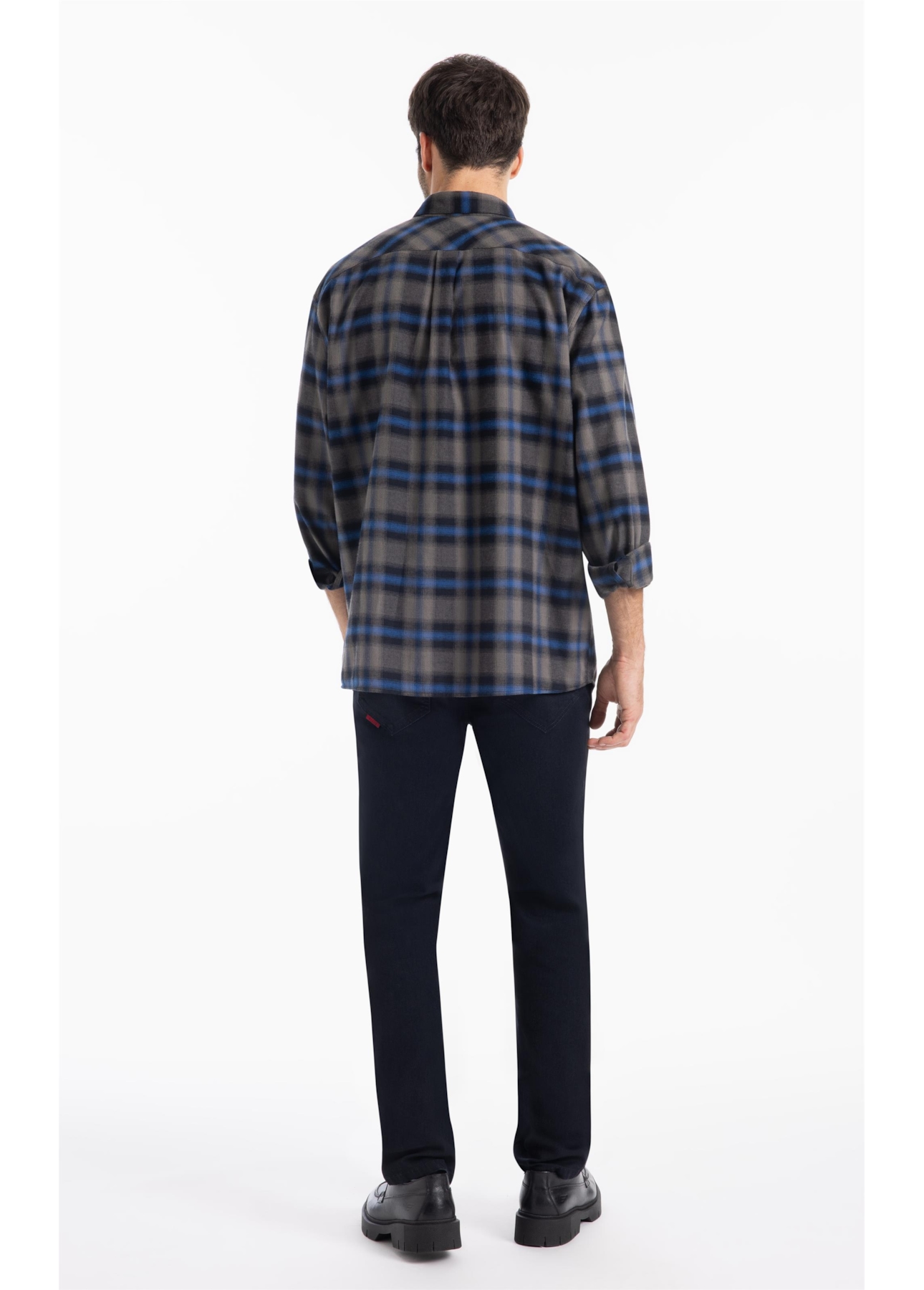Camisa Xadrez Wool Touch Sweden Loose Irish Misty