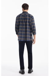 Camisa Xadrez Wool Touch Sweden Loose Irish Misty
