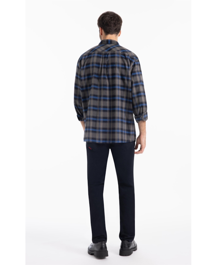 Camisa Xadrez Wool Touch Sweden Loose Irish Misty
