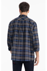 Camisa Xadrez Wool Touch Sweden Loose Irish Misty