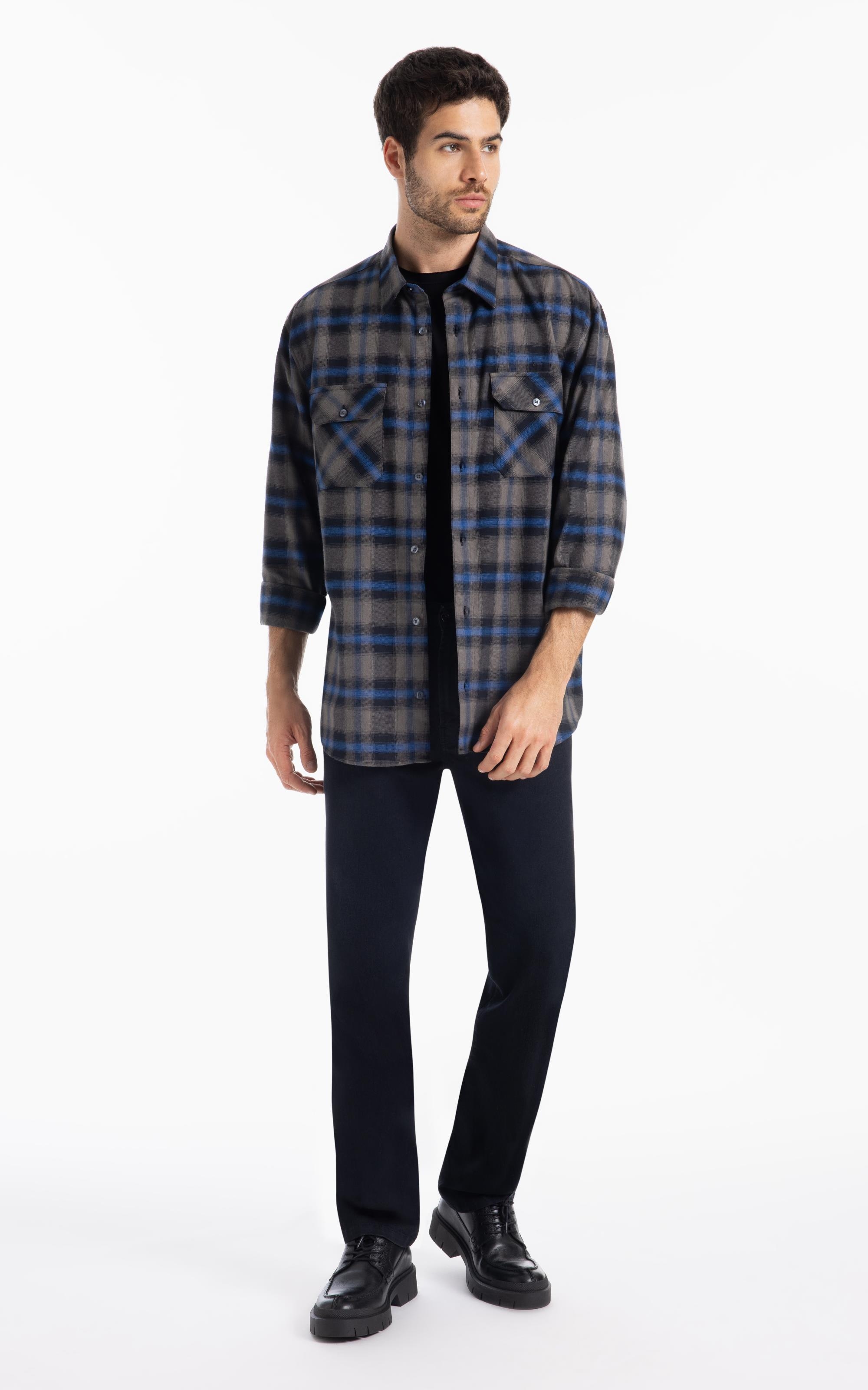 Camisa Xadrez Wool Touch Sweden Loose Irish Misty