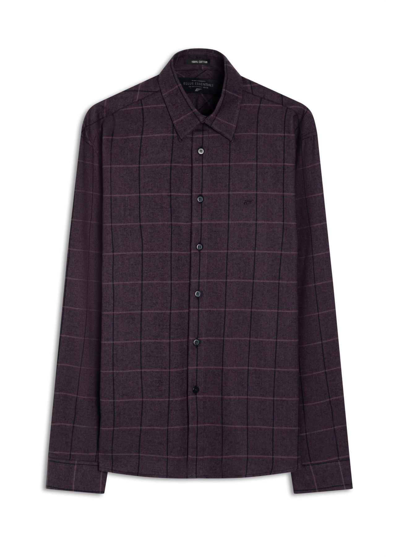 Camisa Xadrez Wool Touch Turim Slim Irish Beringela