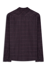 Camisa Xadrez Wool Touch Turim Slim Irish Beringela