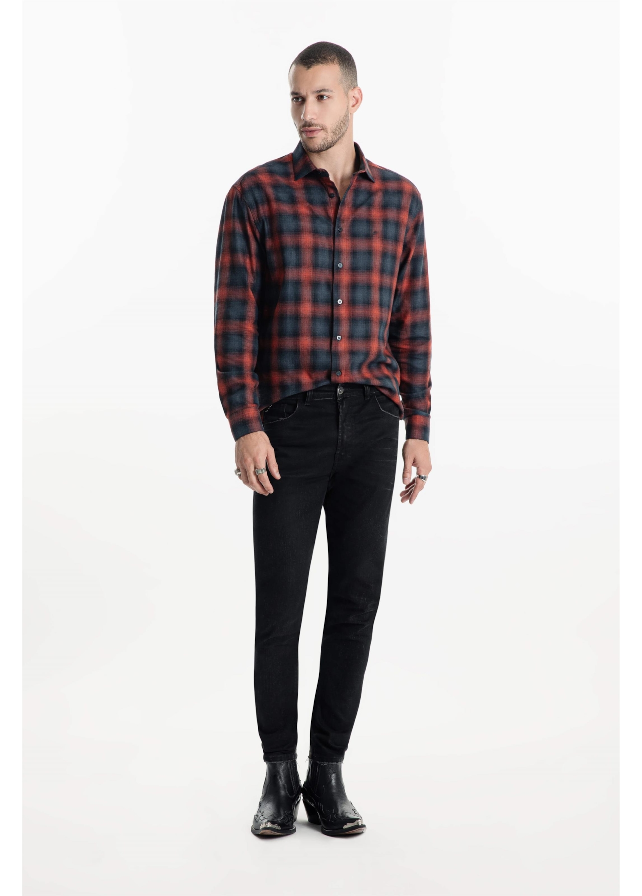 Camisa Xadrez Wool Touch Viena New Italian Telha