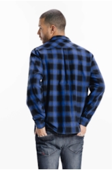 Camisa Xadrez Wool Touch Wint Plaid Louse Azul Bic
