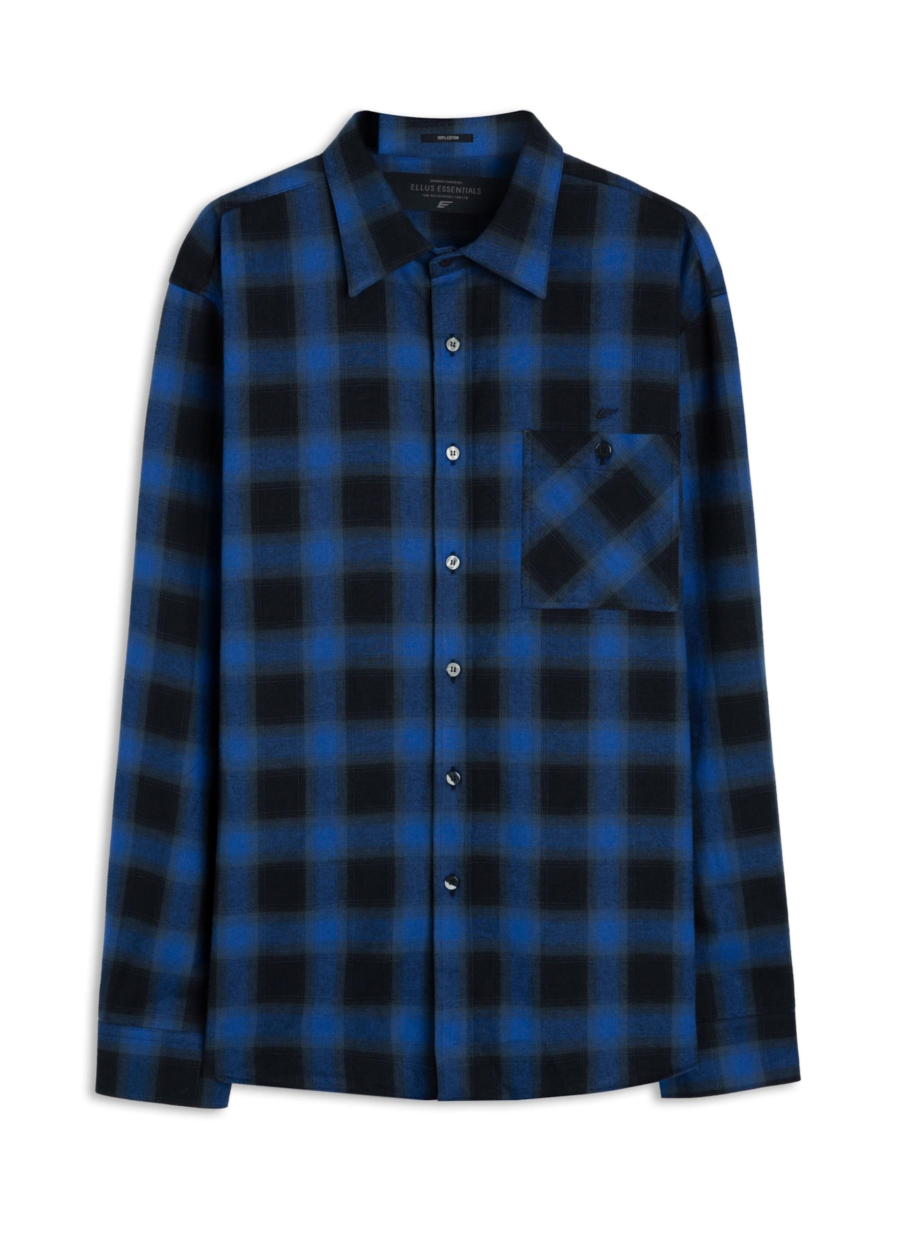 Camisa Xadrez Wool Touch Wint Plaid Louse Azul Bic