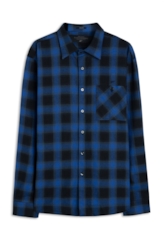 Camisa Xadrez Wool Touch Wint Plaid Louse Azul Bic