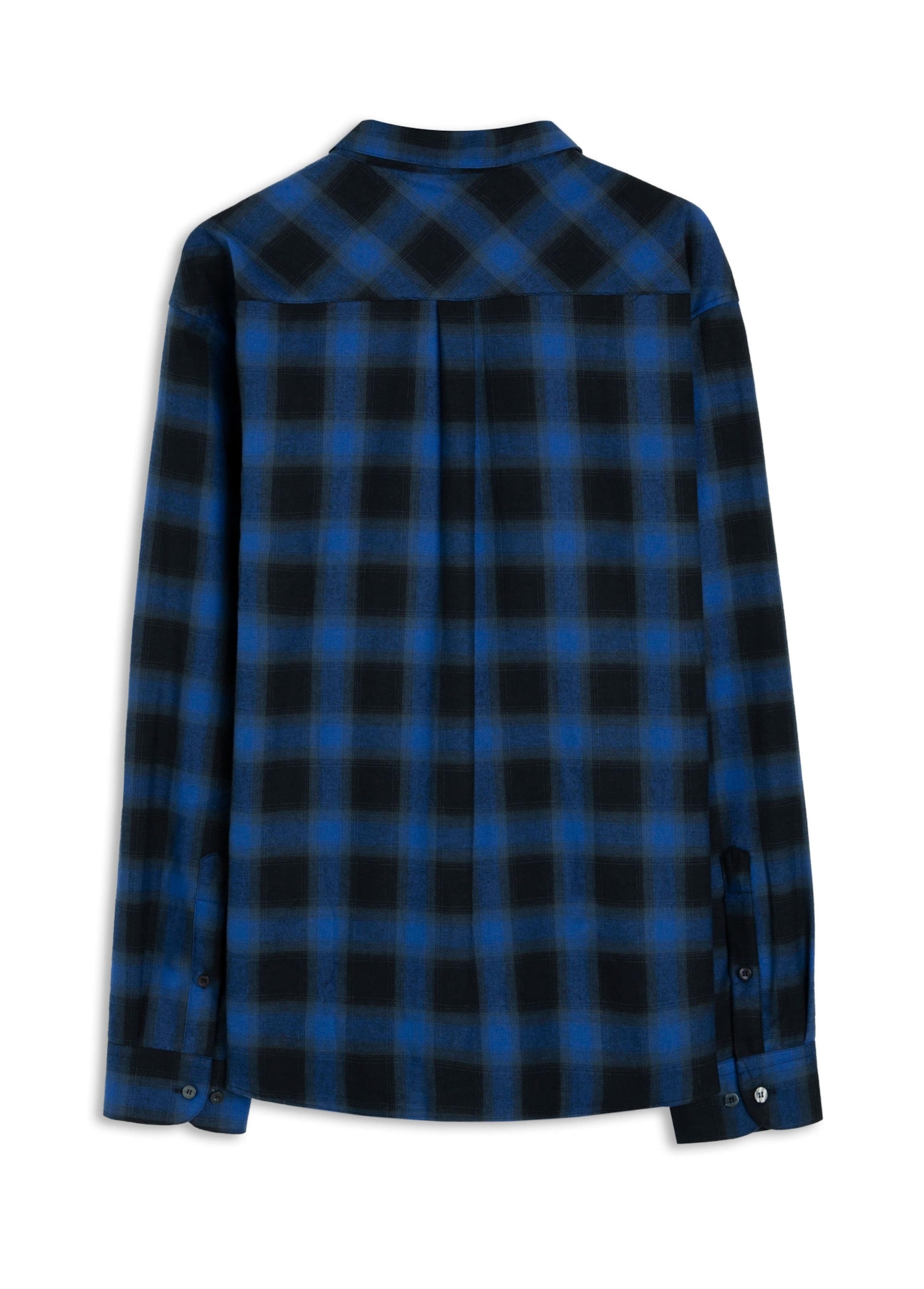 Camisa Xadrez Wool Touch Wint Plaid Louse Azul Bic