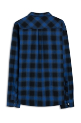 Camisa Xadrez Wool Touch Wint Plaid Louse Azul Bic