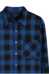 Camisa Xadrez Wool Touch Wint Plaid Louse Azul Bic
