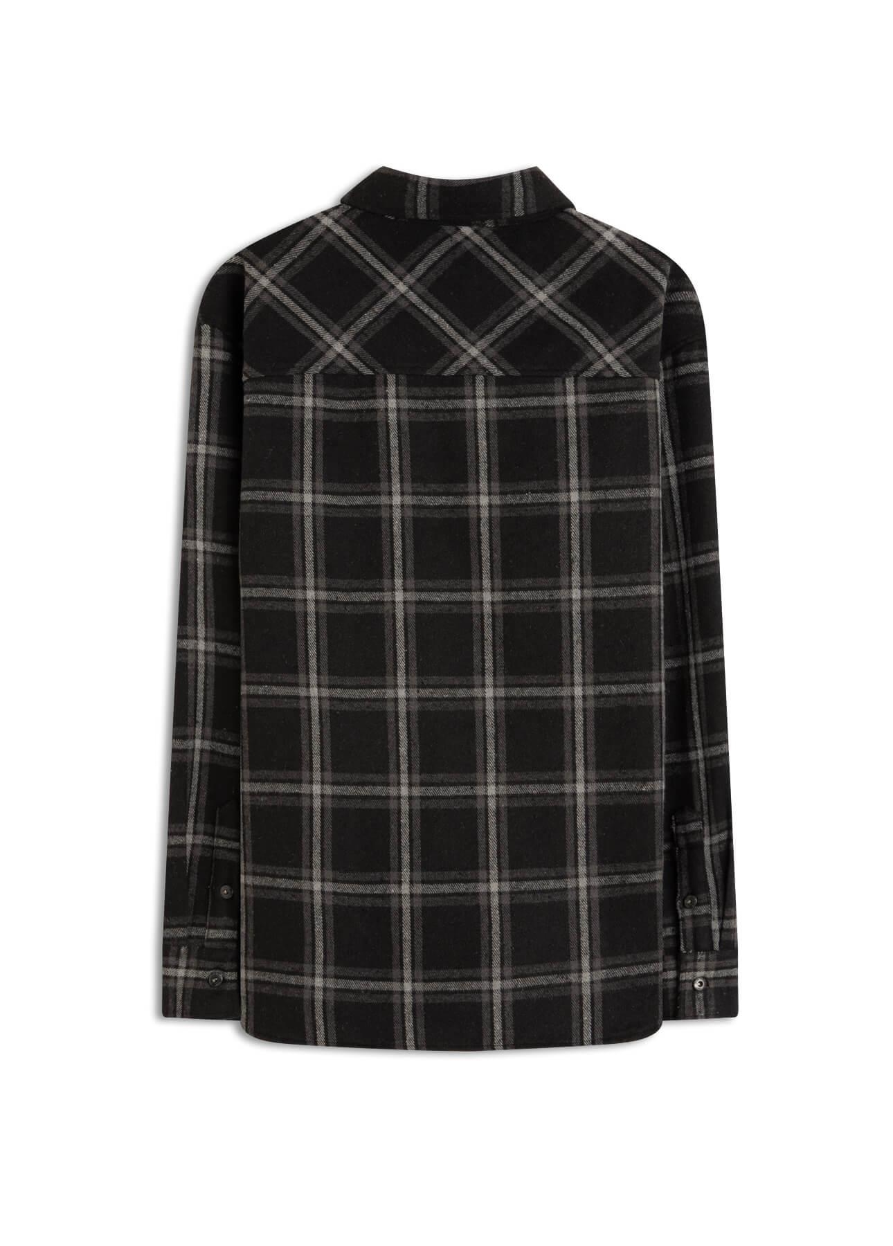 Camisa Xadrez Wool Winter Jackshirt Preto