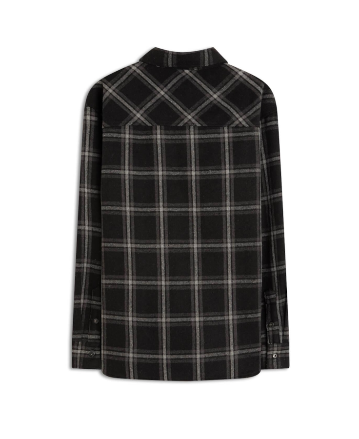 Camisa Xadrez Wool Winter Jackshirt Preto