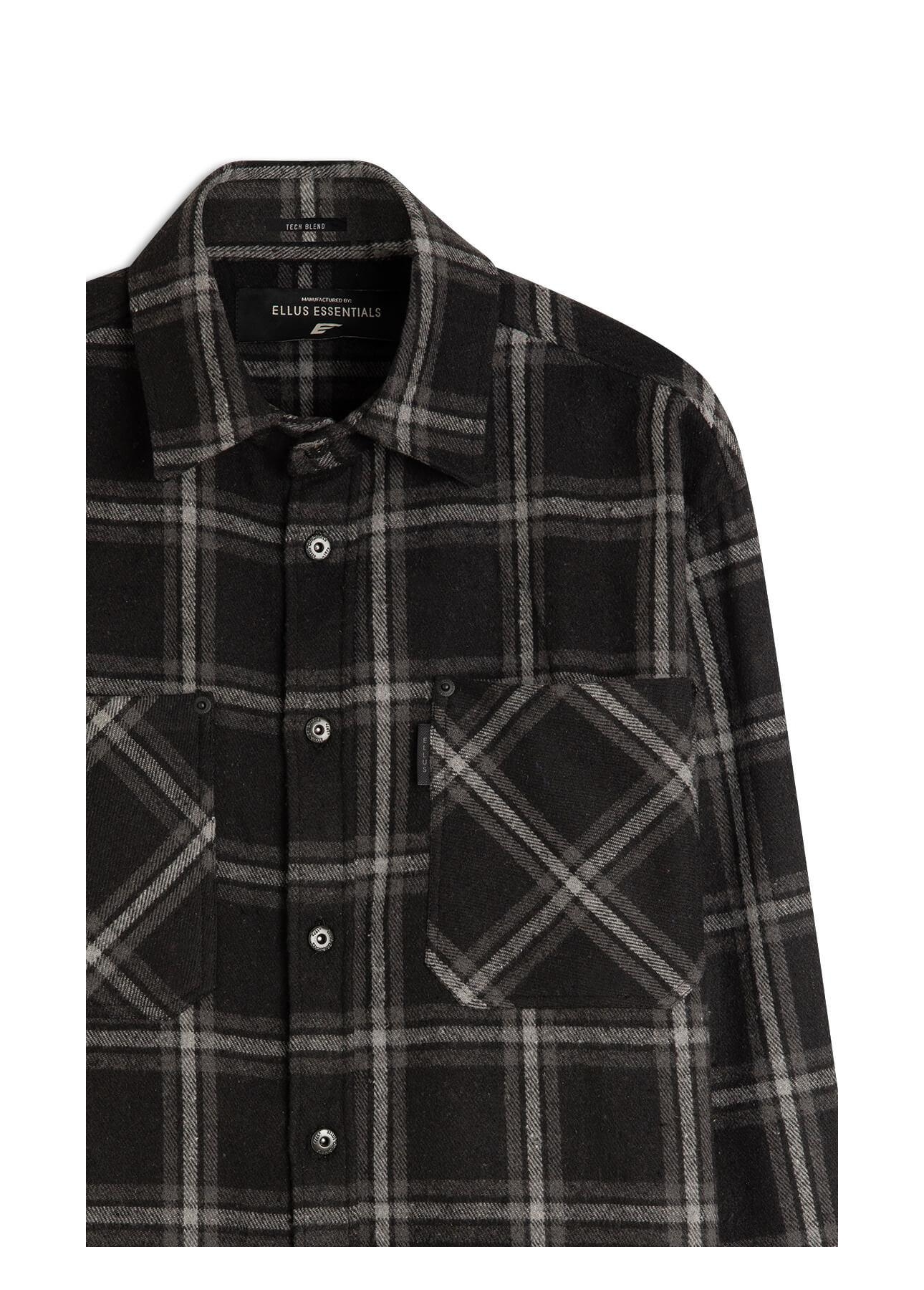 Camisa Xadrez Wool Winter Jackshirt Preto