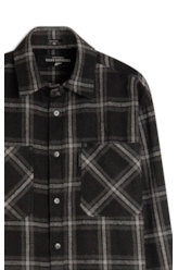 Camisa Xadrez Wool Winter Jackshirt Preto