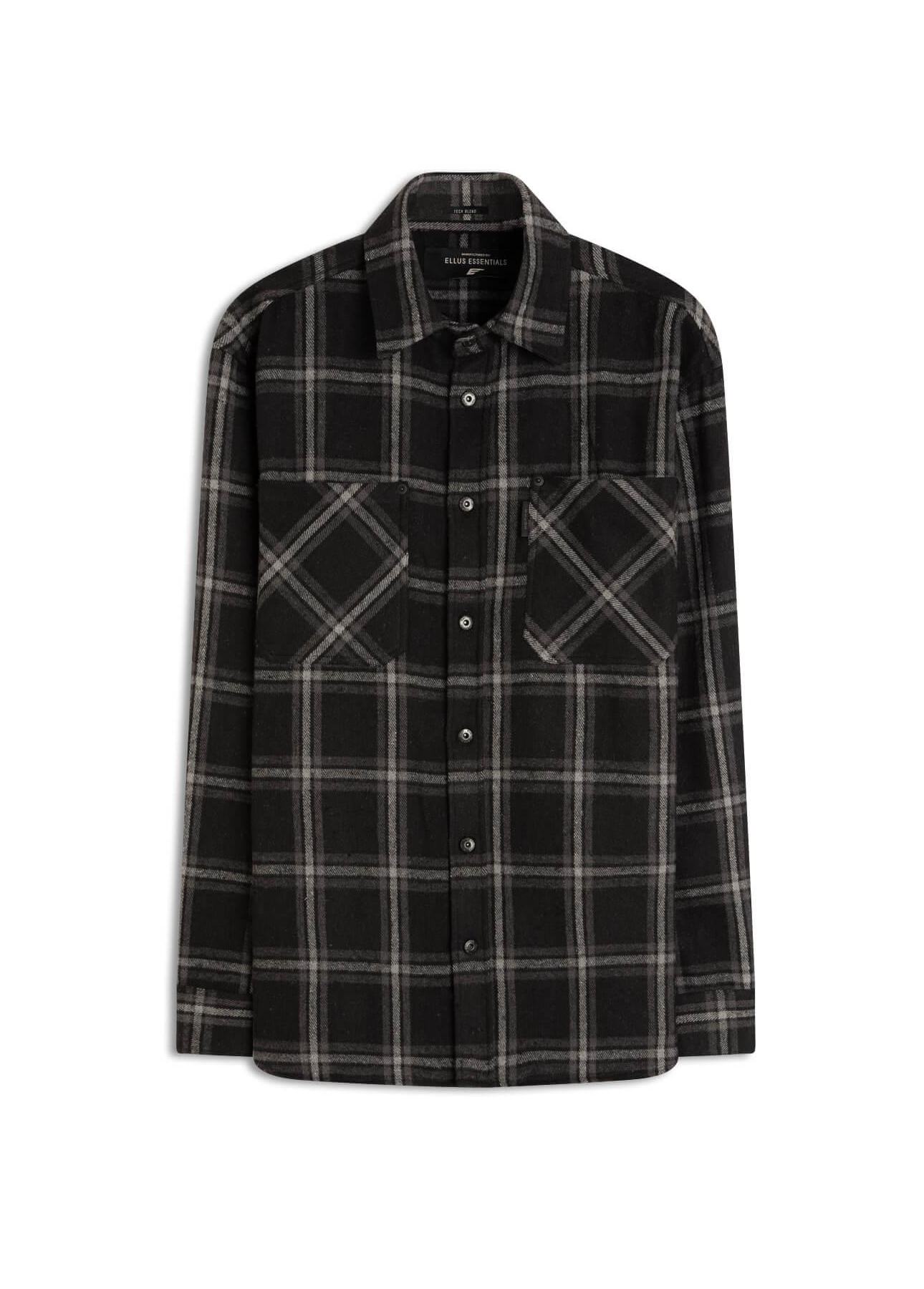 Camisa Xadrez Wool Winter Jackshirt Preto