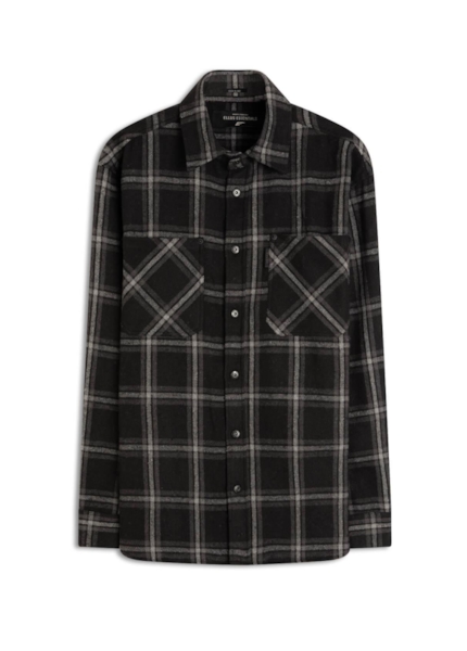 Camisa Xadrez Wool Winter Jackshirt Preto