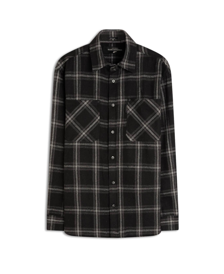 Camisa Xadrez Wool Winter Jackshirt Preto