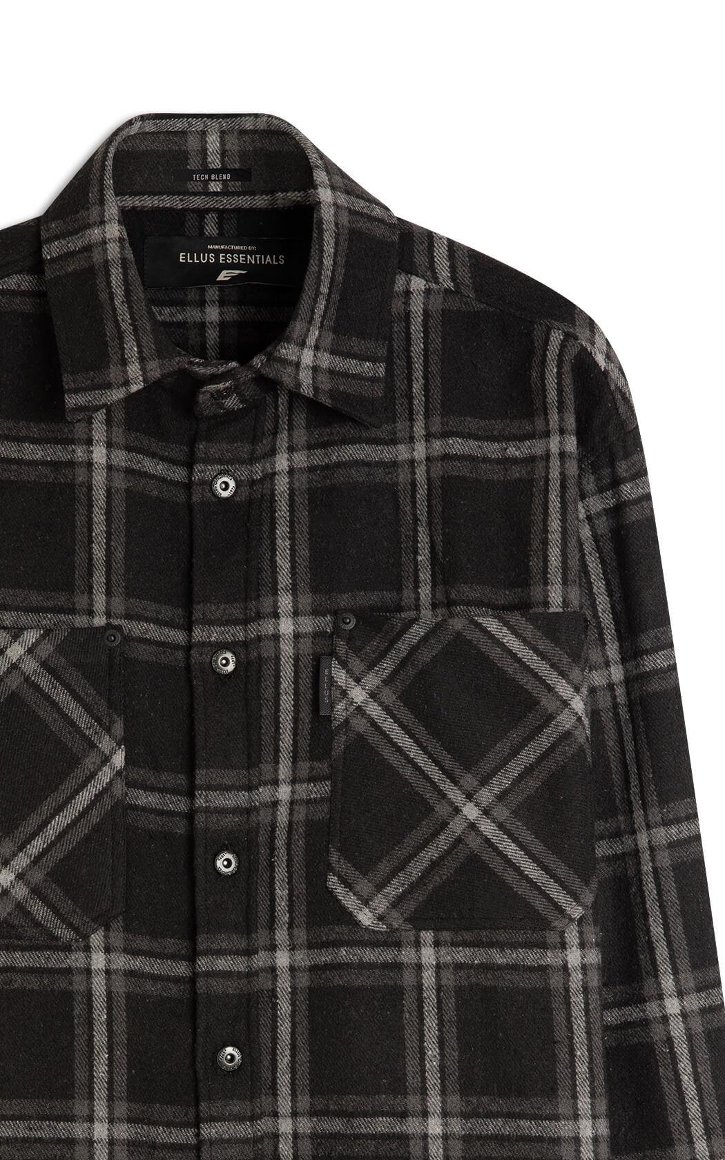 Camisa Xadrez Wool Winter Jackshirt Preto