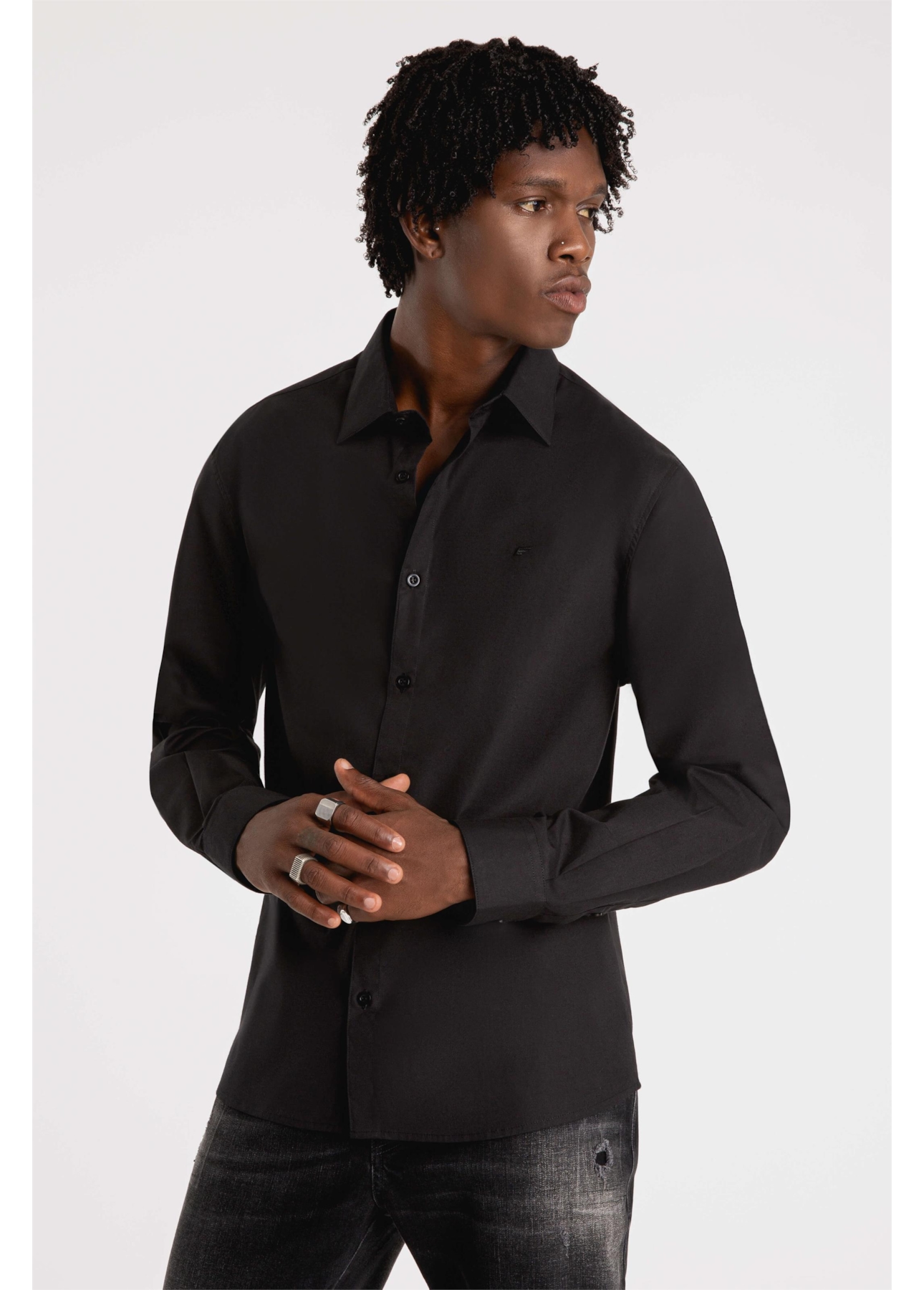 Camisas Tricoline Italian Preto