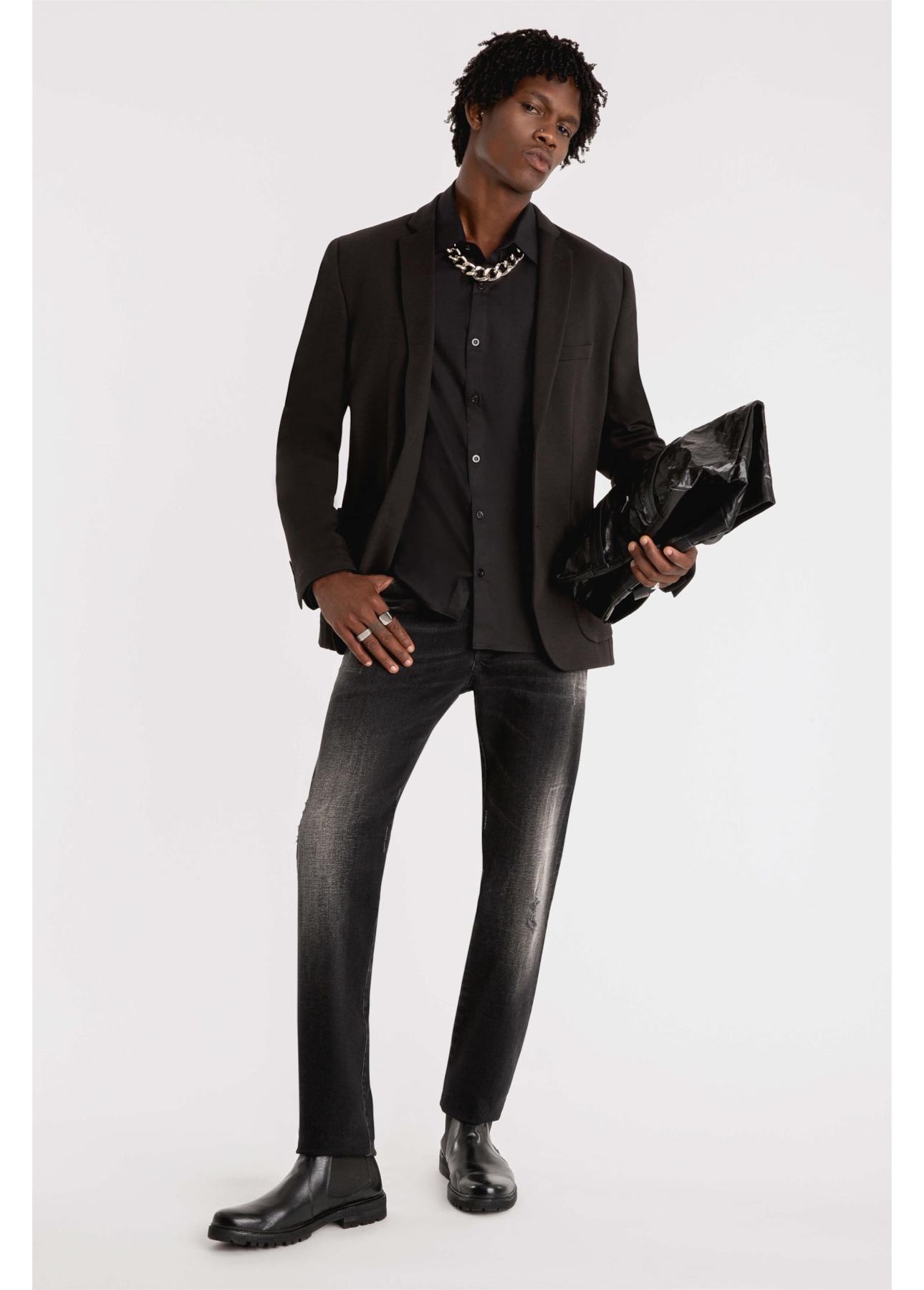 Camisas Tricoline Italian Preto
