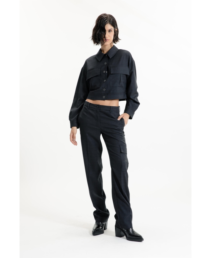 Canc.Alf. Pv Gales Span Cargo Jacket Chumbo Mescla