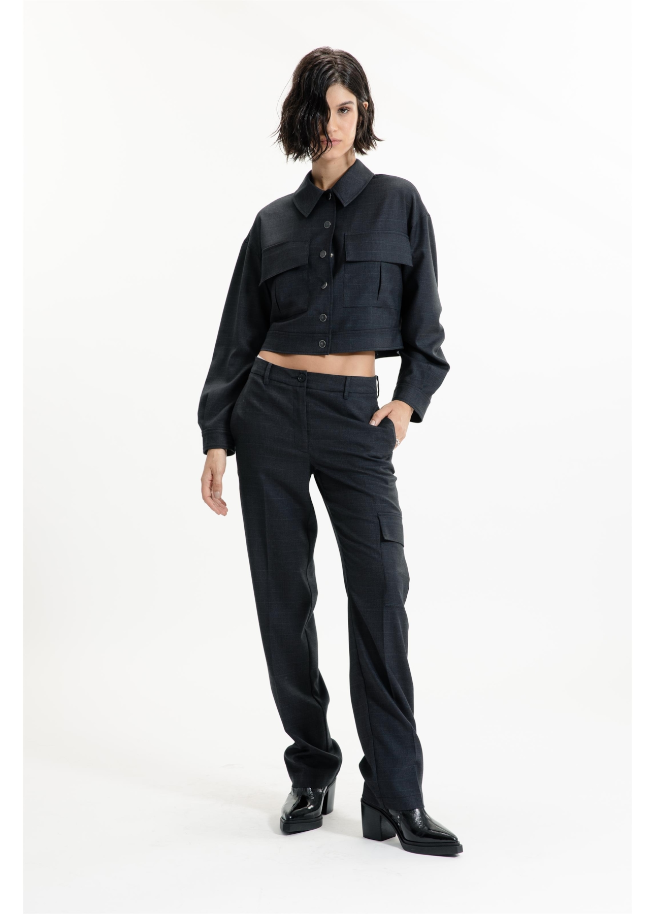 Canc.Alf. Pv Gales Span Cargo Jacket Chumbo Mescla