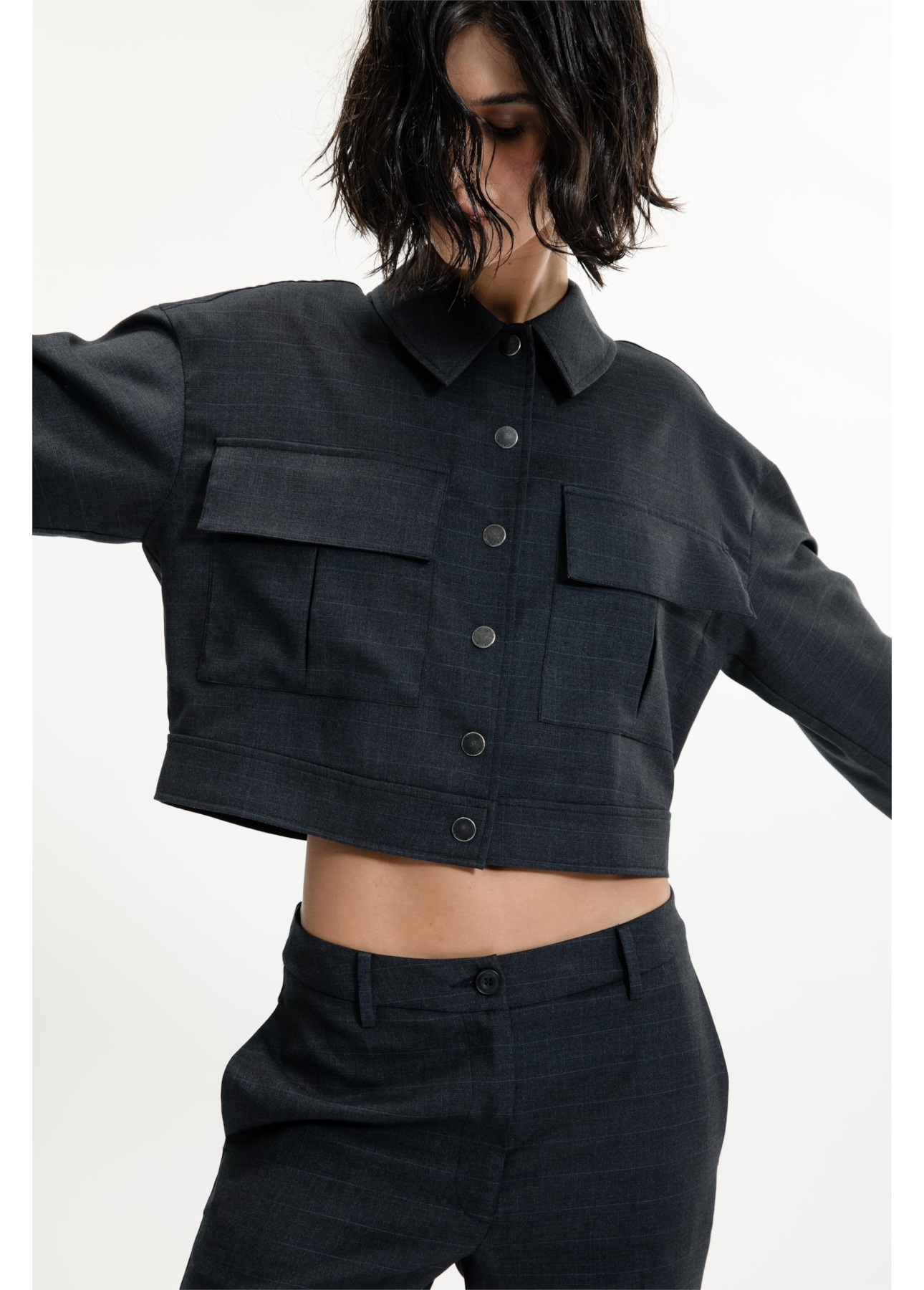 Canc.Alf. Pv Gales Span Cargo Jacket Chumbo Mescla