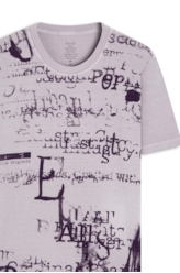 Caneladocotton Washed Full Typewriter Purple Gray