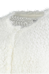 Cardigan Furry Cropped Off White