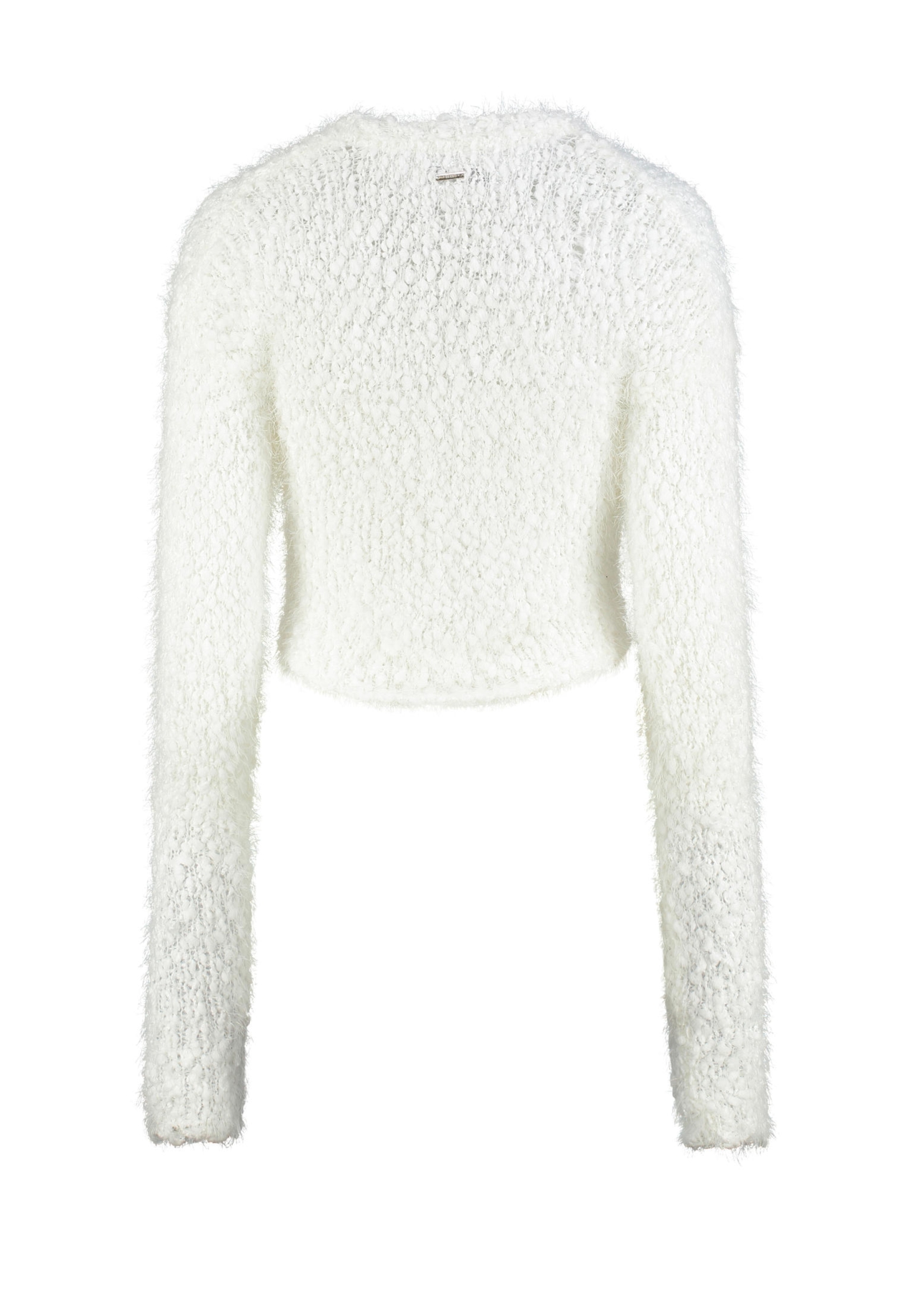 Cardigan Furry Cropped Off White