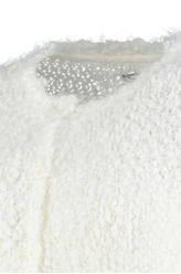 Cardigan Furry Cropped Off White