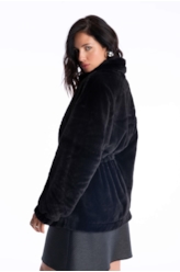 Casaco Fur Parka Adjuster Preto