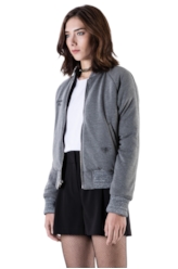 Cetim Bomber Double Face Embroidery Preto