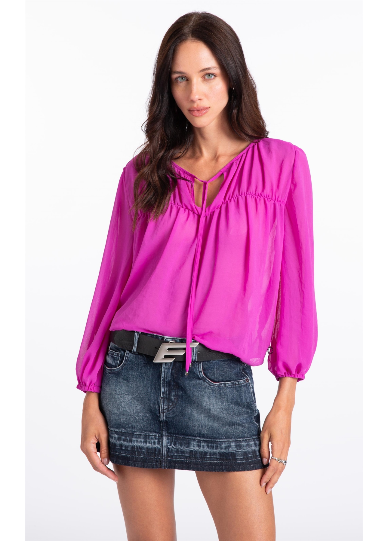 Chiffon Boho 7/8 Fucsia