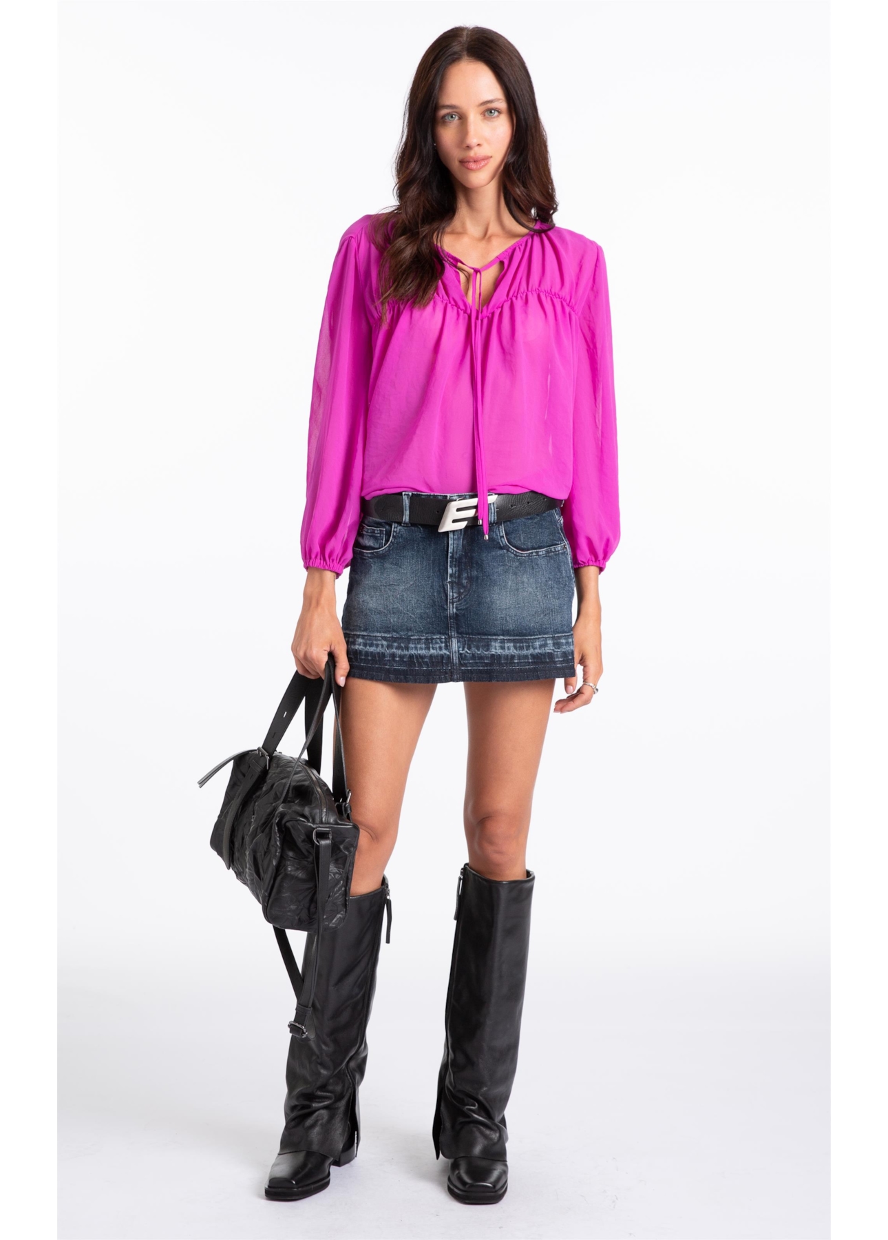 Chiffon Boho 7/8 Fucsia