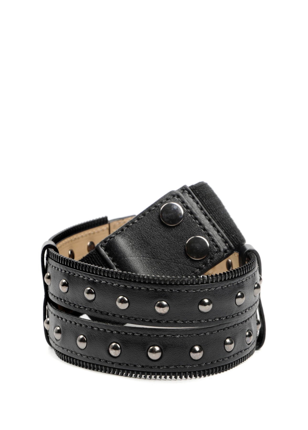 Cinto Cintura Bolinhas de Metal Napa Ellus  Preto