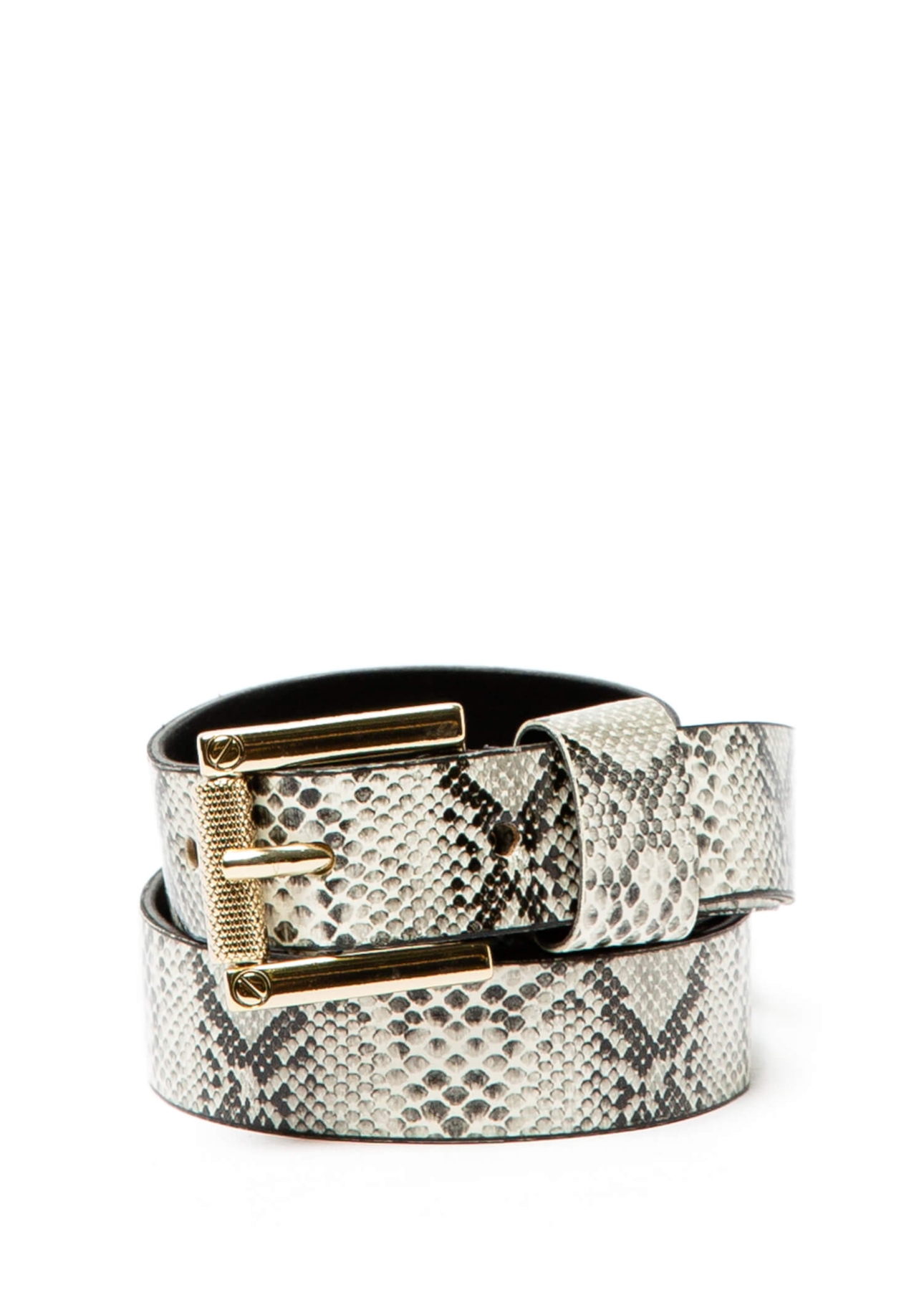 Cinto Cobra Off-White W/ Dourado